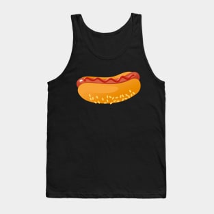 Hot Dog On A Bun Funny Catoon Hotdog Food Lover Tank Top